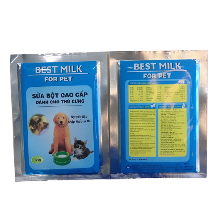 BEST MILK FOR PET - Sữa cao cấp dành cho chó mèo nguyên liệu nhập khẩu Úc
