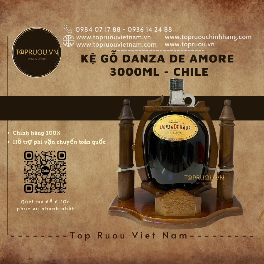 Kệ gỗ danza de amor chile 3000ml