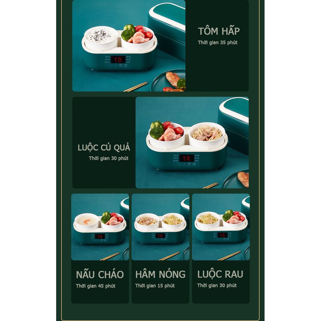Hộp Cơm Giữ Nhiệt Cao Cấp, Hộp Hâm Nóng Cơm Thức Ăn - Cơm Văn Phòng - Song Anh (Ảnh Thật )