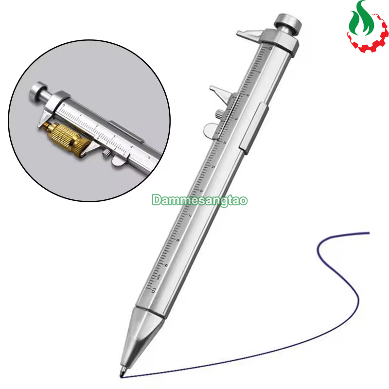 Bút bi đa năng tích hợp thước kẹp nhựa 0-100mm BTTK100