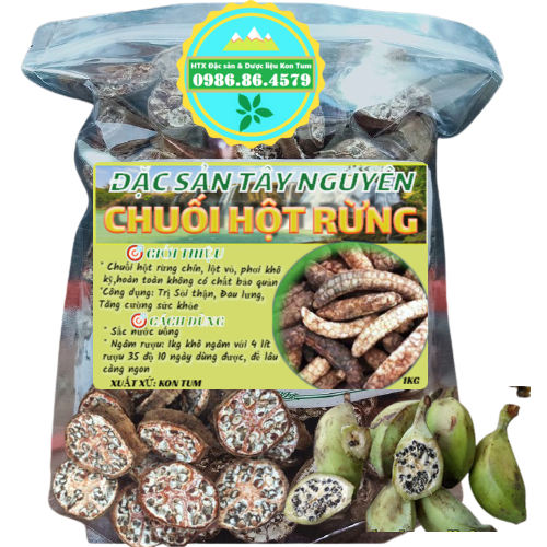 1kg chuối hột rừng Kon Tum cắt lát phơi sấy khô thơm chuyên dùng ngâm rượu
