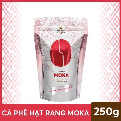 Cà phê hạt rang moka cơ bản - 250g - honee coffee