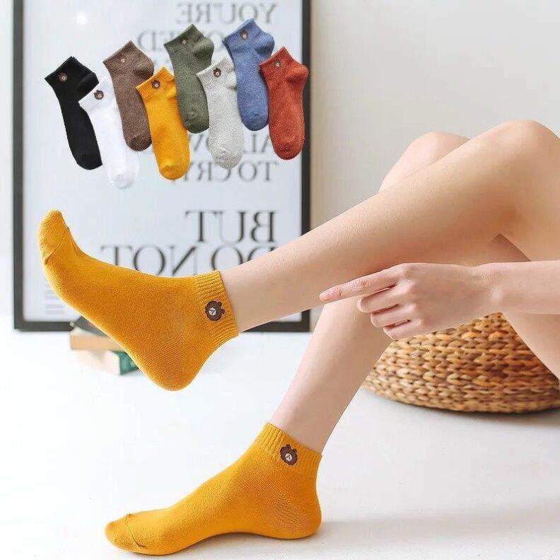 Tất Vớ Nữ Cổ Ngắn, Tất Gấu Broun, Tất Hoa Cúc Giá Rẻ - Shop CEC 3