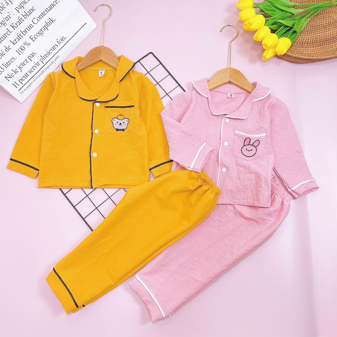 Bộ pizama xốp hình siêu kute cho bé gái siêu xịn sò