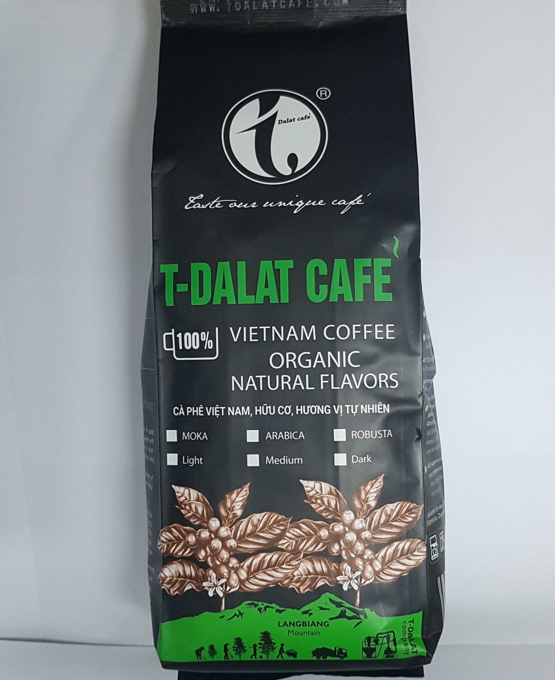 Cà phê rang xay nguyên chất - t-dalat cafe