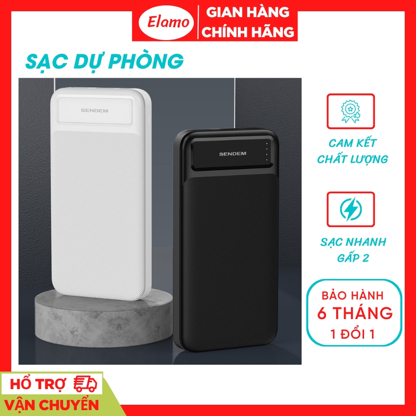 Pin dự phòng 20000mah, sạc pin dự phòng 10000mah, pin sạc dự phòng 2 cổng vào micro usb ,type-c, 2 cổng ra usb. sạc dự phòng sạc nhanh-elamo