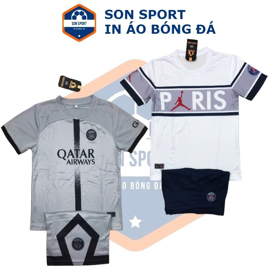 Bộ quần áo bóng đá trẻ em thun thái clb paris saint germain