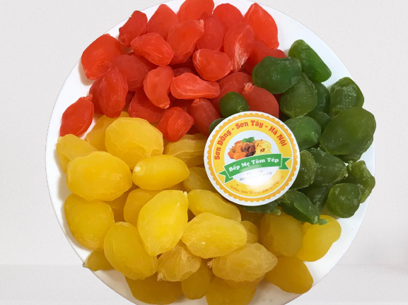 1KG  Ô MAI XÍ MUỘI ĐỎ MIX VÀNG MIX XANH CHUA NGỌT SIÊU NGON