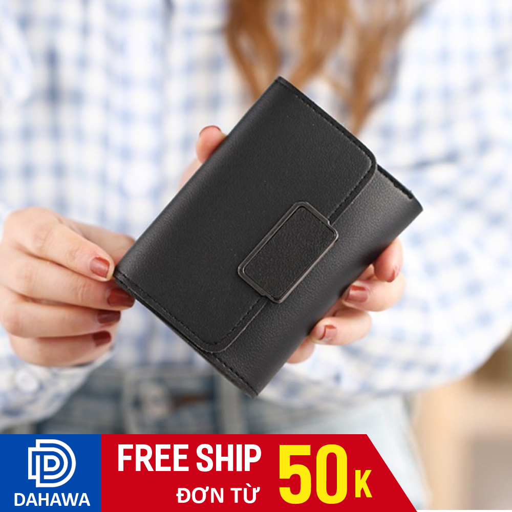 Ví Bóp Cầm Tay Nữ Cầm Tay Siêu Dáng Ngắn, Nhiều Ngăn Đựng Tiền, Đựng Thẻ Siêu Tiện Lợi, Chất Da PU Mềm Cực Sang
