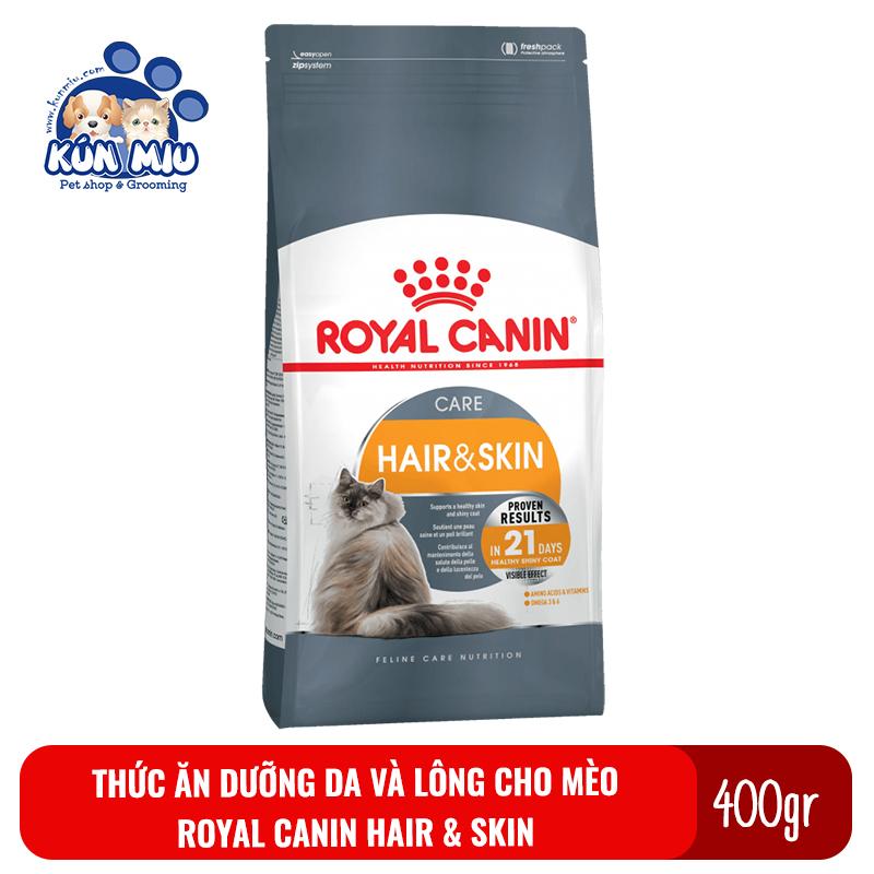 Thức ăn cho mèo giúp dưỡng da và lông Royal Canin Hair & Skin túi 400g