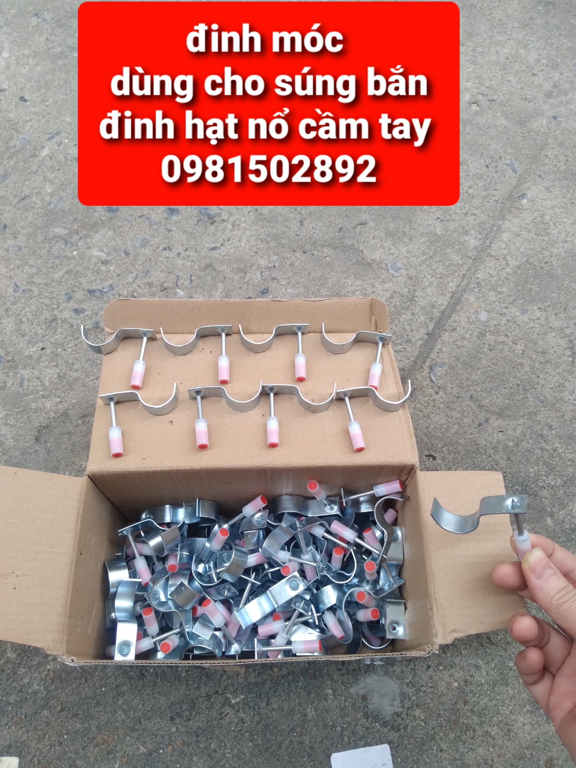 Đinh hạt nổ, dùng cho súng bắn đinh cầm tay - loại đinh 7.3mm