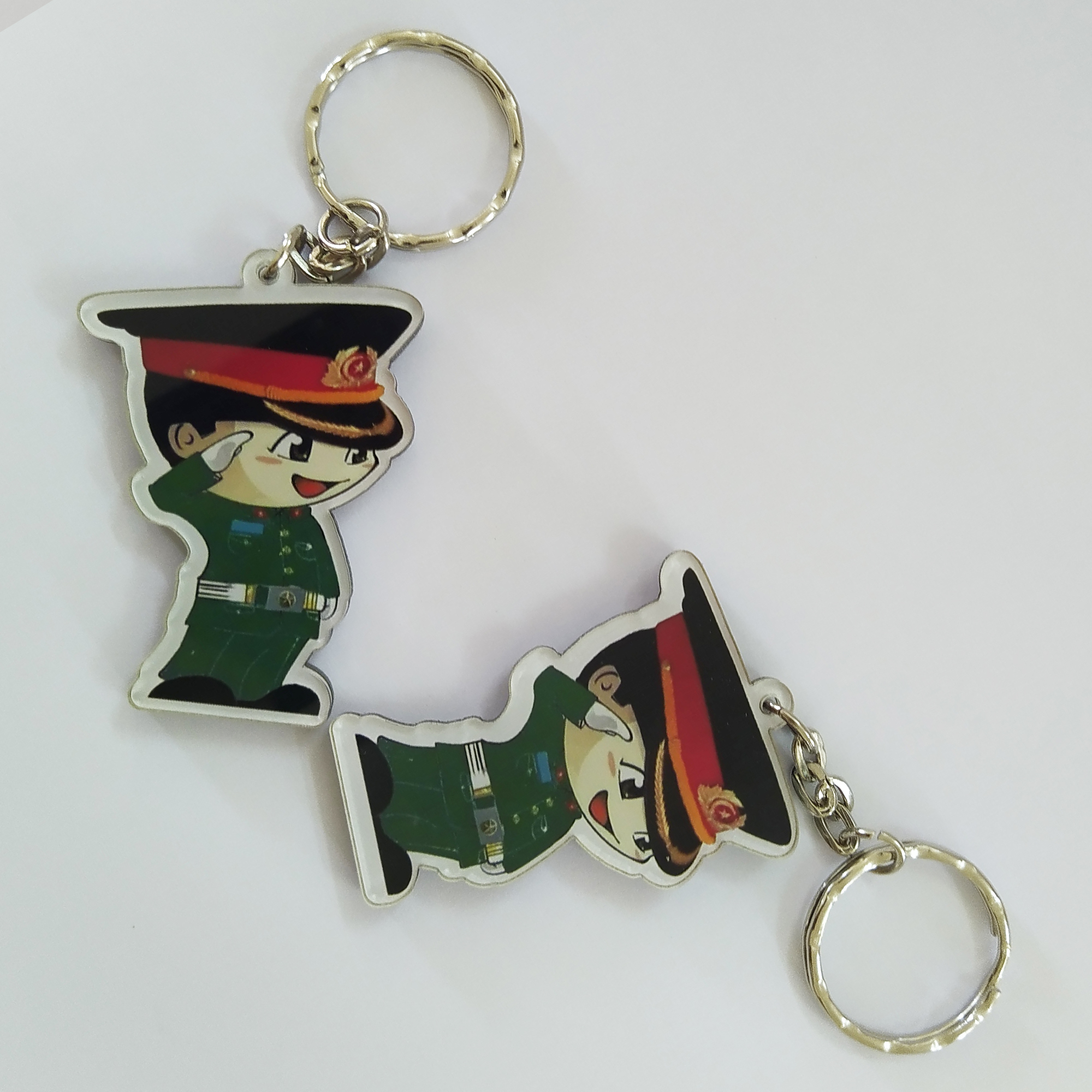 (combo 2 móc khóa giá rẻ) móc khóa chú lính siêu cute - quà tặng nhập ngũ, mùa tân binh