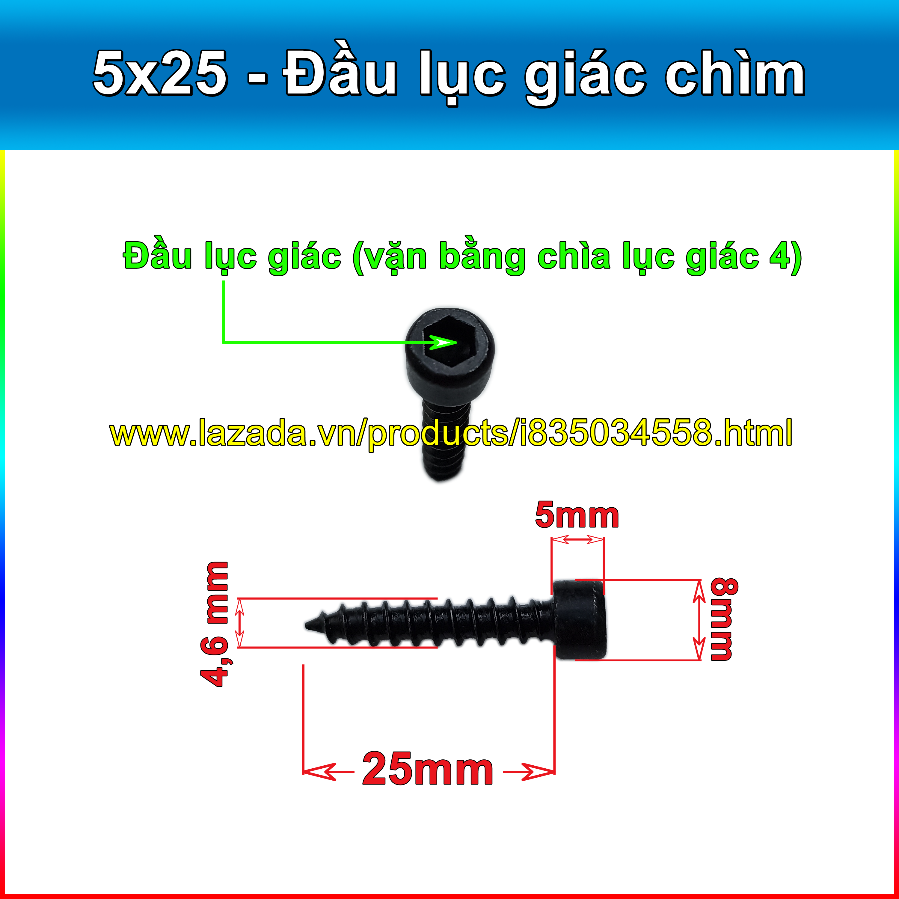 Vít bắt loa (số lượng tùy chọn 10, 50, 100 con)