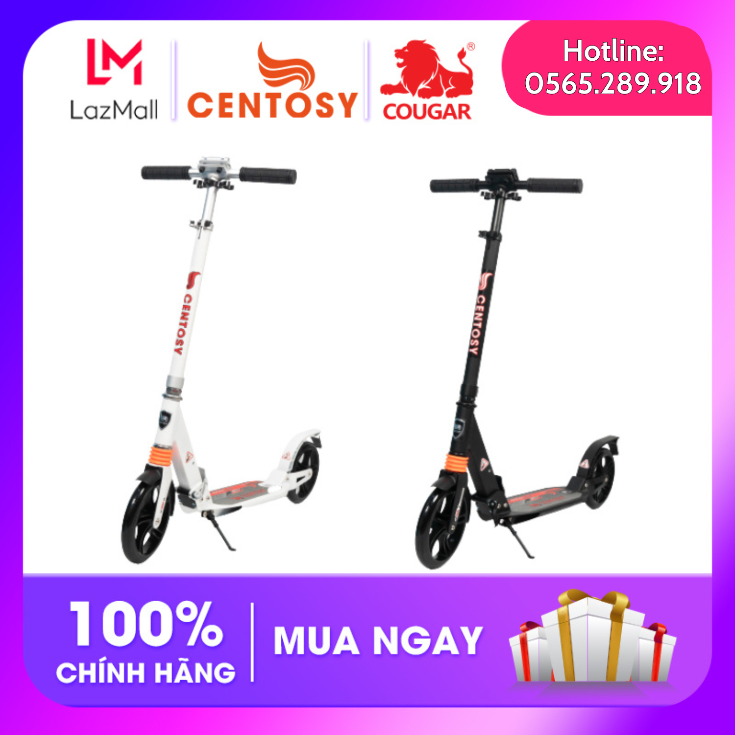 Xe trượt scooter người lớn Centosy A5Y , ALS-A5Y , xe scooter chính hãng cao cấp