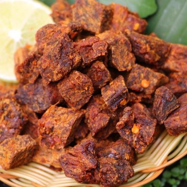 Khô trâu viên (thơm ngon- có video) {Khối lượng tịnh, không tính bao bì}