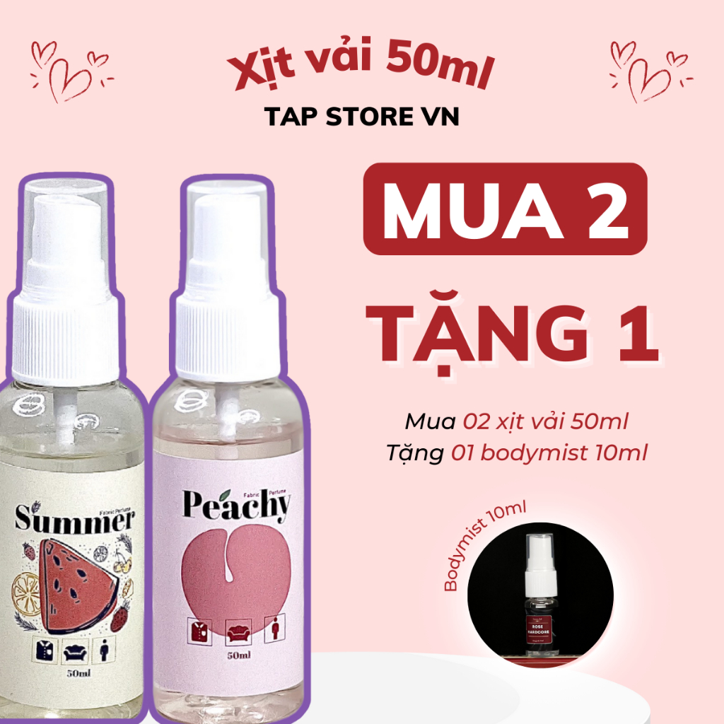 (FULL 33 MÙI)  Xịt Thơm Quần Áo Fabric Perfume - Xịt thơm đa năng bodymist 50ml