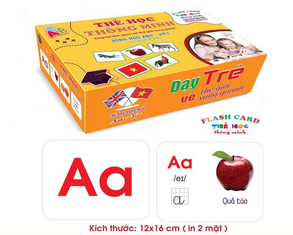 Thẻ học song ngữ thông minh size to