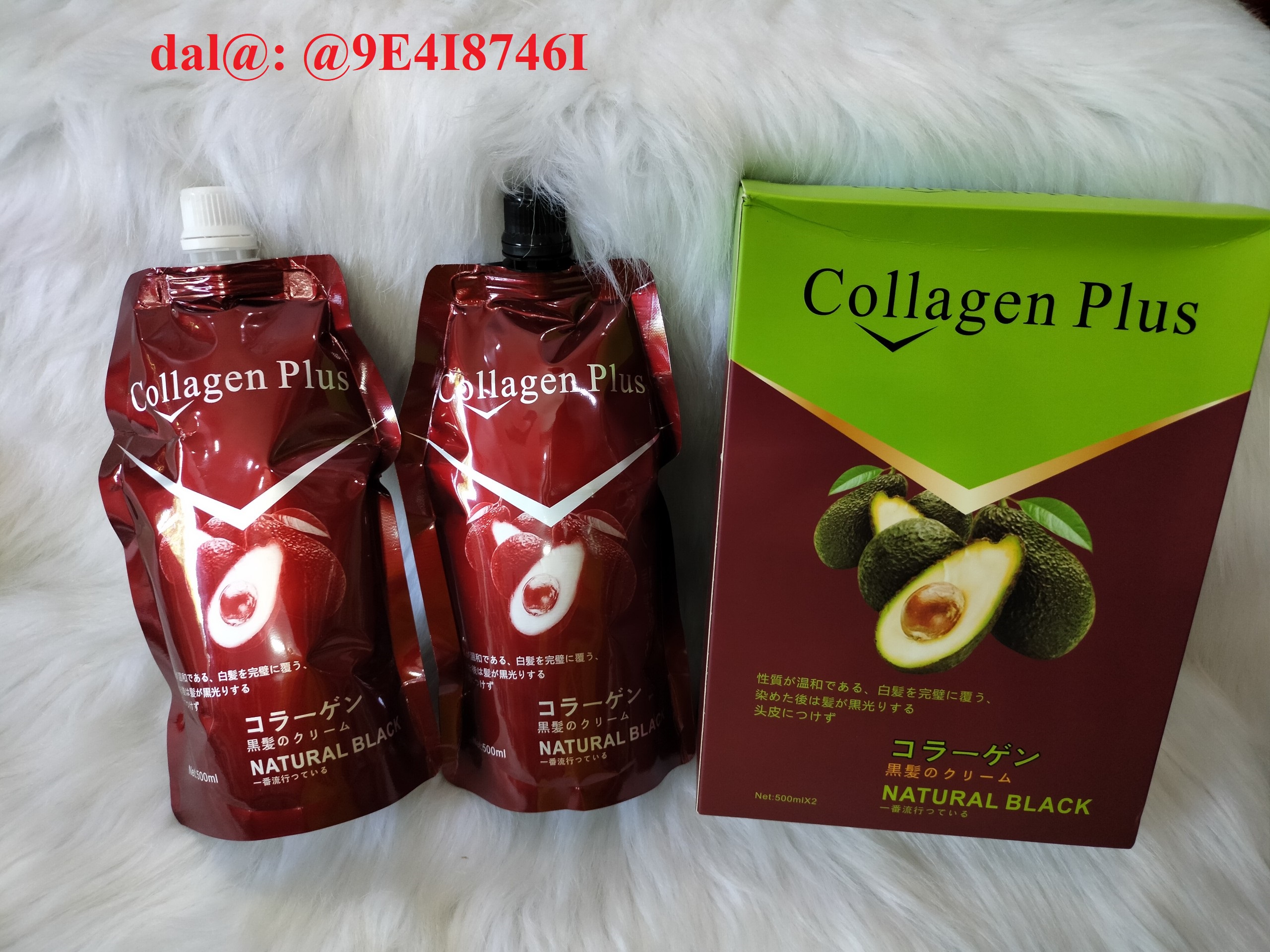 Nhuộm đen phủ được tóc bạc Bơ đỏ Collagen Plus