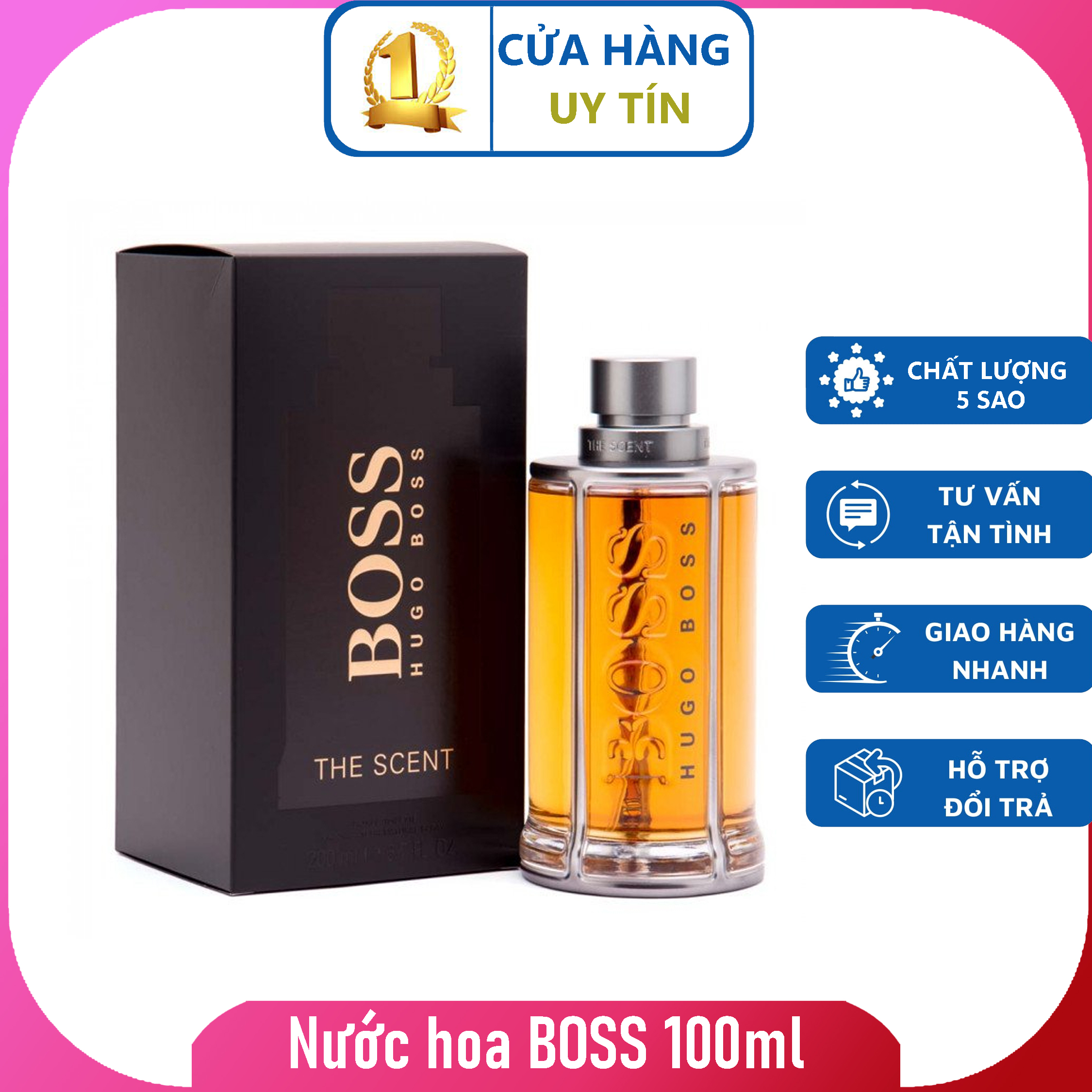 Nước hoa nam hugo boss 100ml - cuốn hút , nam tính, hương thơm lâu dài