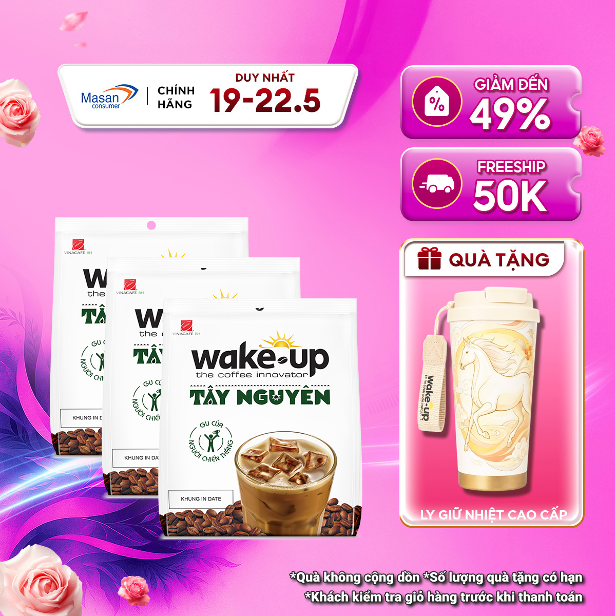 Cà phê hòa tan Wake up Tây Nguyên 1 bịch x 24stick x 16gr