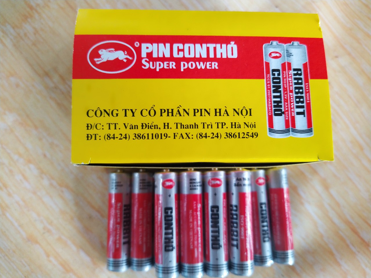 Pin Con Thỏ Loại 3AAA, 40 viên hộp