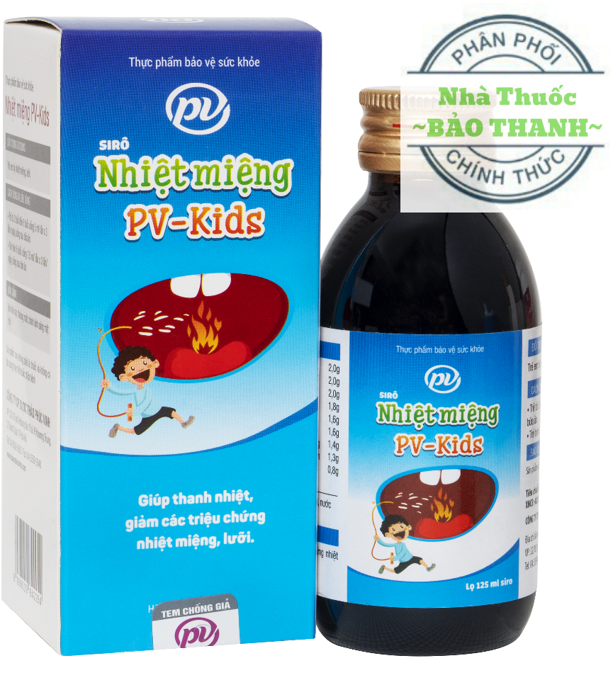 SIRO NHIỆT MIỆNG PV KIDS - DƯỢC PHÚC VINH LỌ 125ML