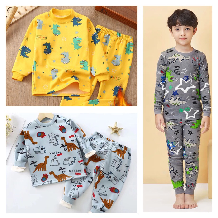 (Chất dày)- Combo 3 bộ đại- 5 bộ quần áo nỉ bông ấm cho bé trai-quần áo ấm thu đông cho bé trai(6-25kg)-Nhí 1-5 là 5 bộ- đại từ 6-10 combo 3 bộ