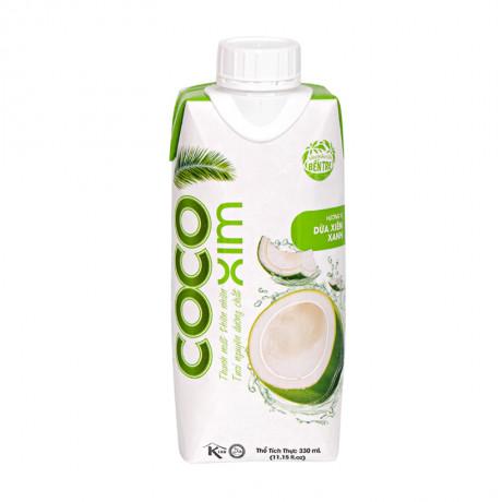 Nước Dừa Xiêm Xanh Cocoxim 330ml (Combo 2 Hộp)