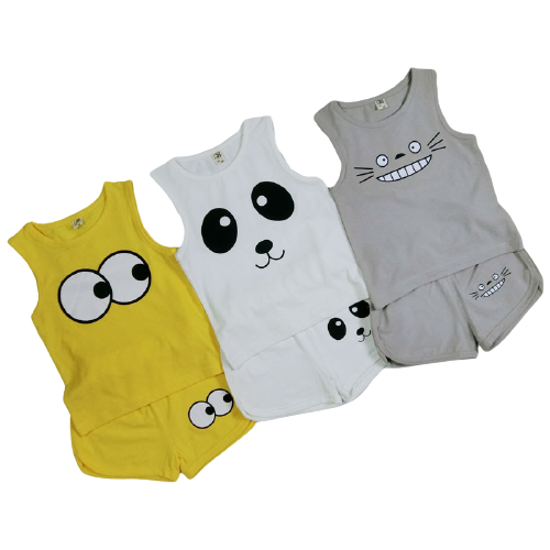 [HCM]Set 3 bộ đồ bé trai bé gái cảm xúc Quần áo trẻ em SIZE 3-13kg 100% cotton