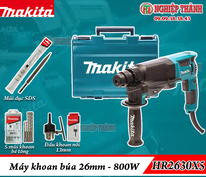 Máy khoan búa 26mm makita hr2630x5