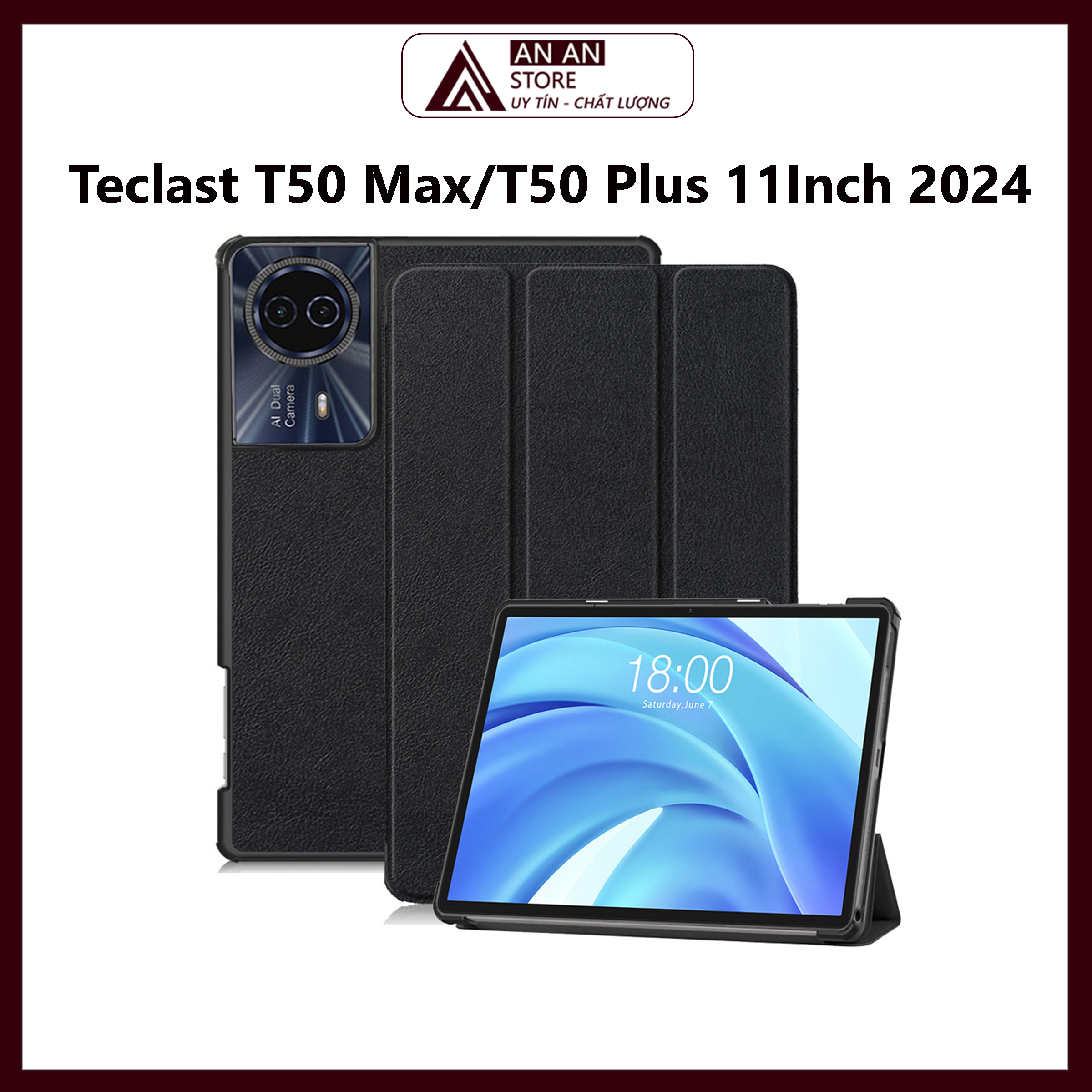 Bao Da Cover Cho Teclast T50 Max / T50 Plus 11 Inch 2024 Smart Cover Máy Tính Bảng