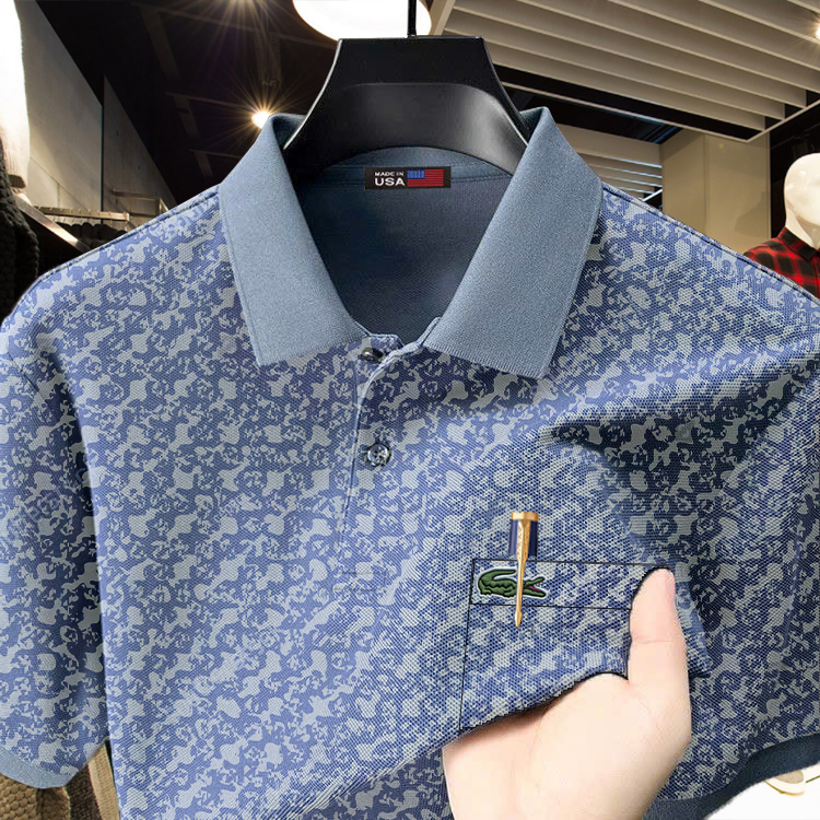 Áo Thun Polo Nam Cổ Bẻ Hoạ Tiết Monogram Sang Trọng Chất Liệu CVC Thấm Hút Tốt Có Bigsize - Polo Cổ Bẻ - LC2 - 4