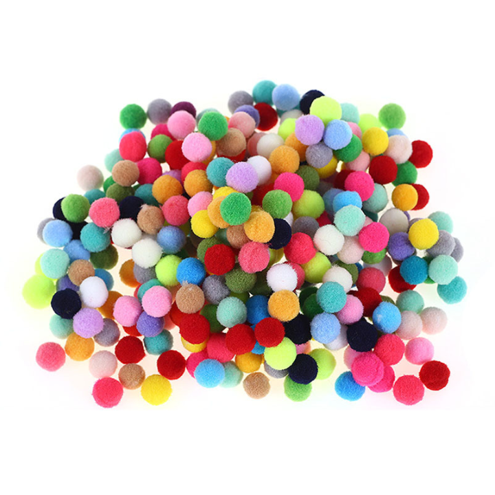 Quả bông Pompom trơn, nhiều size LẪN MÀU
