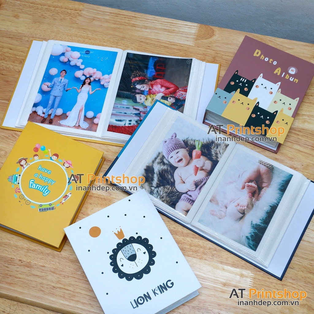◄✚ Combo 100 ảnh 10x15 ép Plastic Album bìa họa tiết - Giấy ảnh chính hãng FUJIFILM