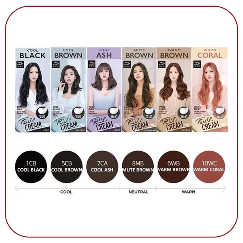 Thuốc Nhuộm Tóc Dạng Gel Miseen Hello Cream Personal Color Hair Color 125g
