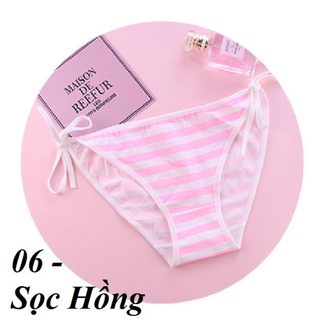 [HCM]Quần Lót Nữ Cotton Cột Dây Sexy Sọc Ngang