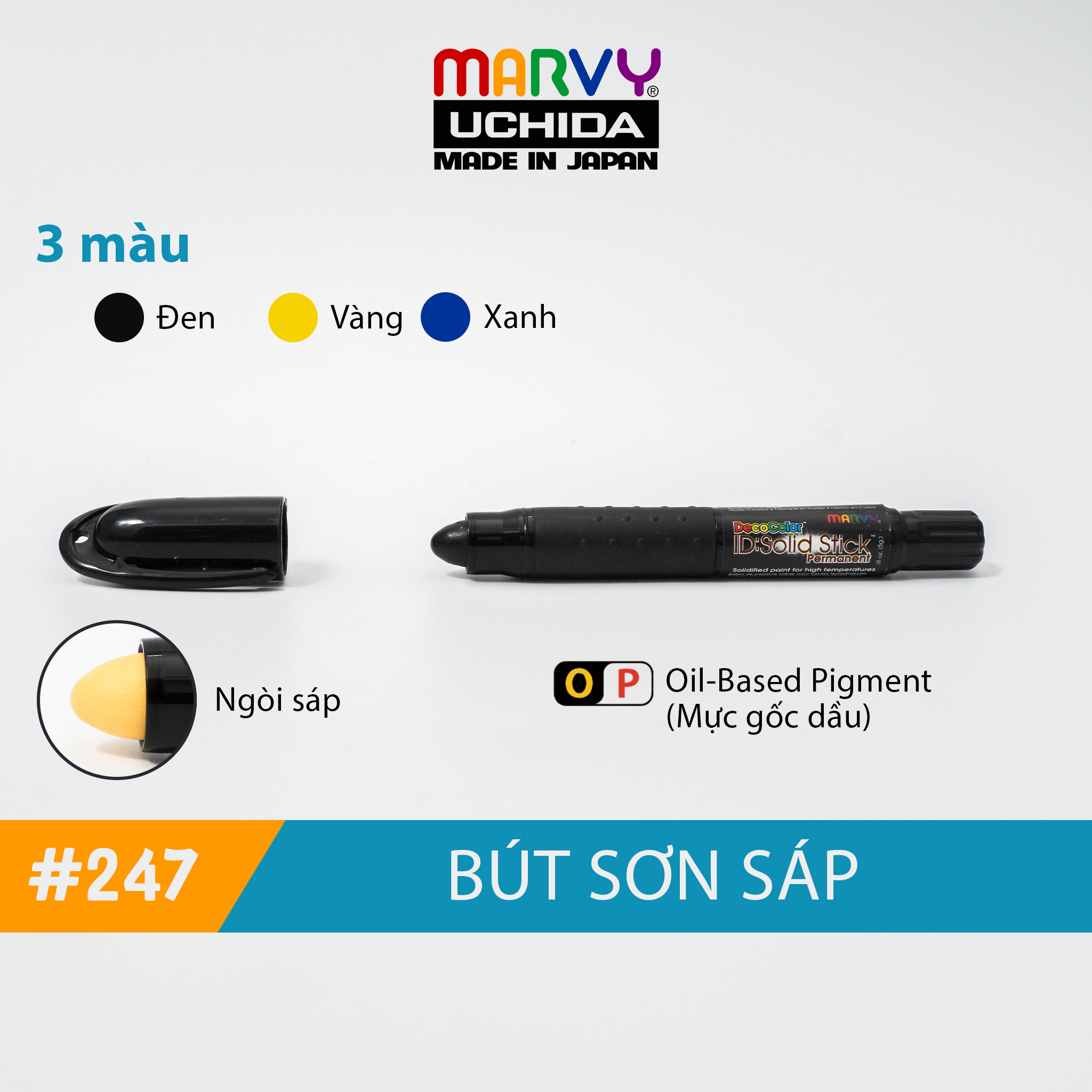 Phấn sáp vẽ trên sắt thép marvy 247