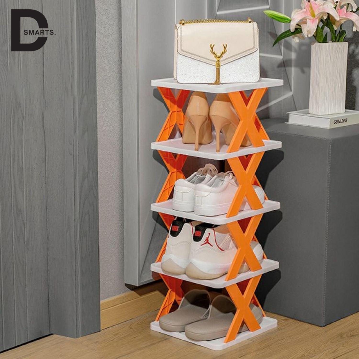 Kệ để giày dép chữ X 5 tầng đa năng hiện đại có thể tháo gọn chất liệu nhựa cao cấp - kệ giày dép tủ để giày dép tủ giày kệ để giày dép kệ giày kệ dép kê để giay dep kệ giày dép thông minh