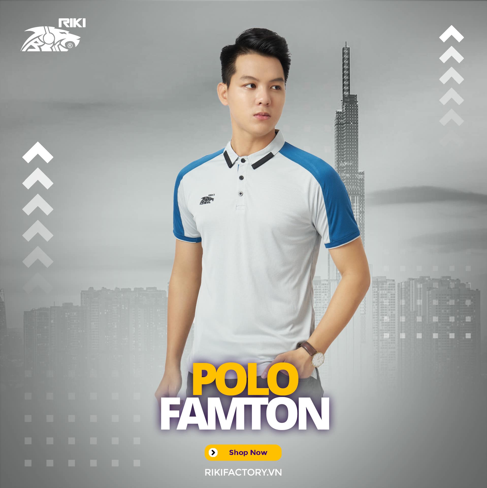 Áo thể thao, thời trang, áo polo riki famton - dungcusport
