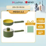(Chỉ 15-17.06)Bộ nồi chảo phủ sứ an toàn Elmich Olive Baby EL5242OV16 size 16cm