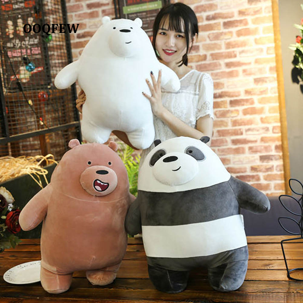 Đồ Chơi Nhồi Bông Ooqfew, Gấu Bông 25Cm/30Cm/40Cm/50Cm, Gấu Bông Mềm, Gấu Trúc Xám, Gấu Bông Hoạt Hình 3 Màu