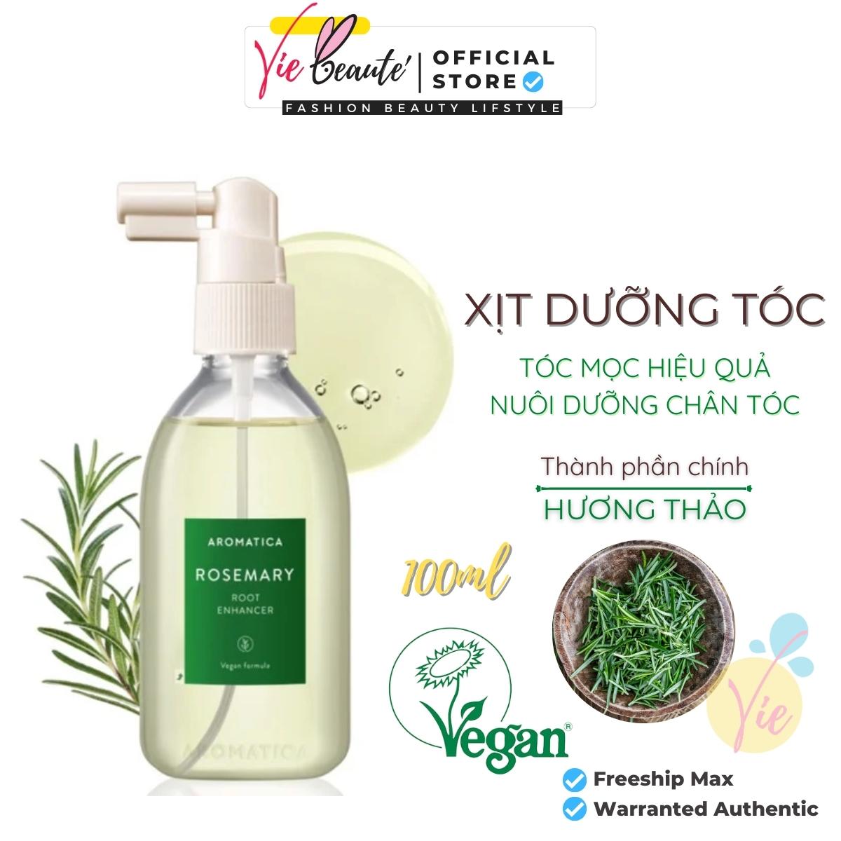 Xịt Dưỡng Mọc Tóc Aromatica Hương Thảo Rosemary Root Enhancer 100ml Giảm Rụng Mọc Mới Nuôi Dưỡng Tóc