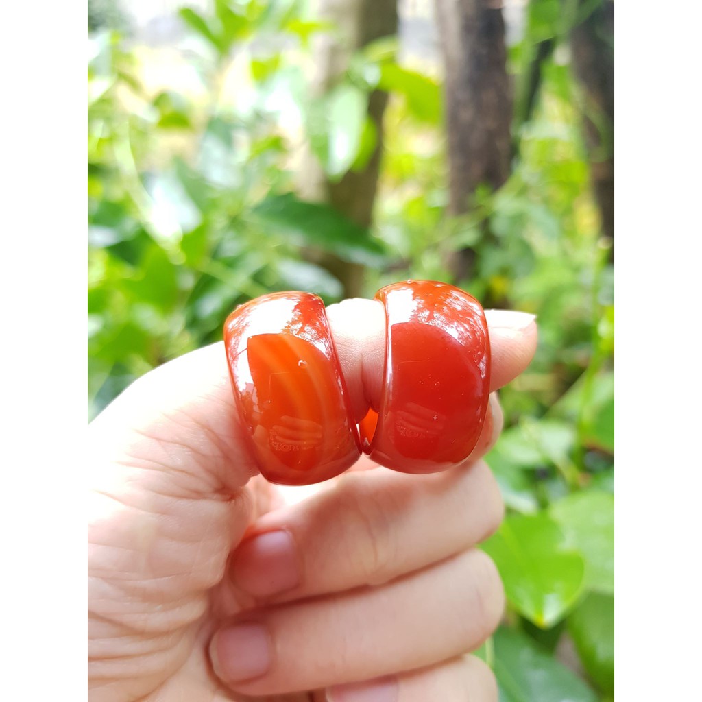 Nhẫn Càn Long Đá Mã Não Đỏ giảm chỉ còn 38.800 đ hàng shop chụp hình