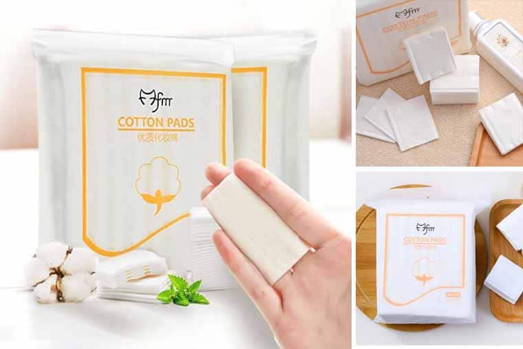 [HCM]Gói 222 miếng bông tẩy trang 100% cotton mềm mại- Túi zip