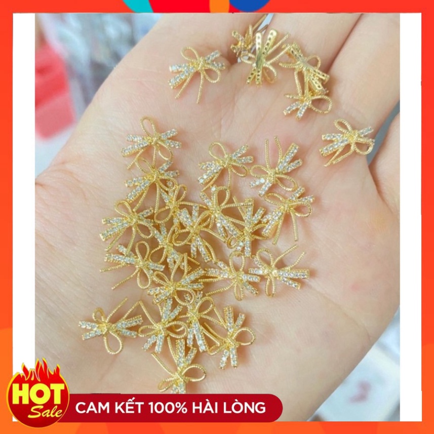 Charm Nơ Quốc Dân Cao Cấp Không Sỉn Màu Dùng Trang Trí Móng