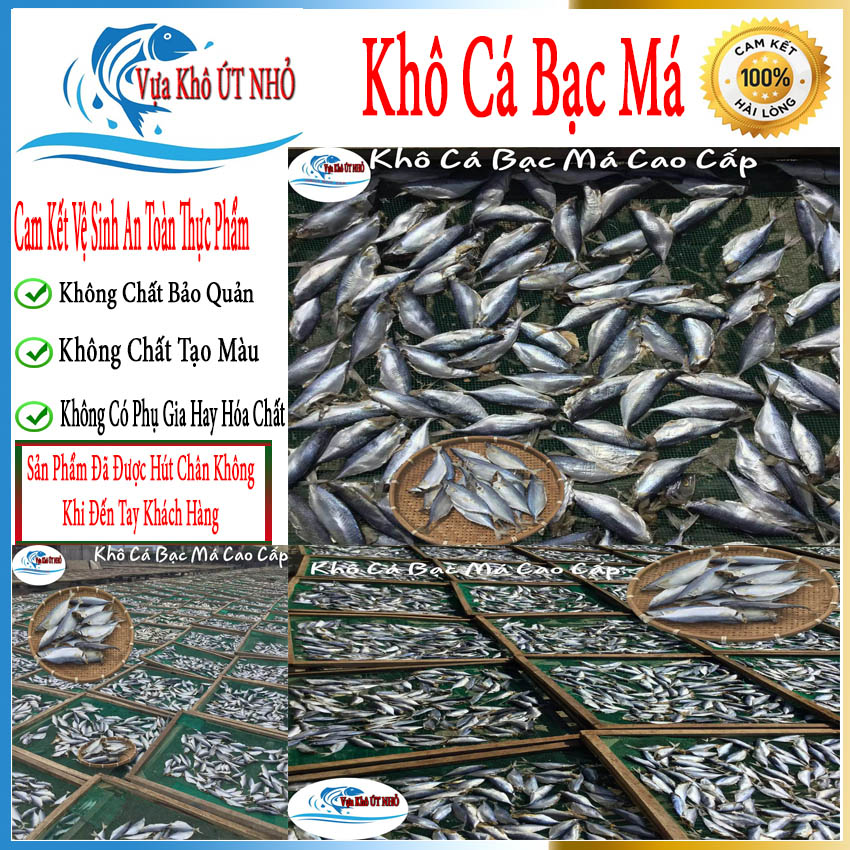 Khô cá bạc má 500g khô, cá khô biển size to thịt cá dày săn chắc thơm béo vị mặn vừa chất lượng cao cấp tại vựa khô út nhỏ.