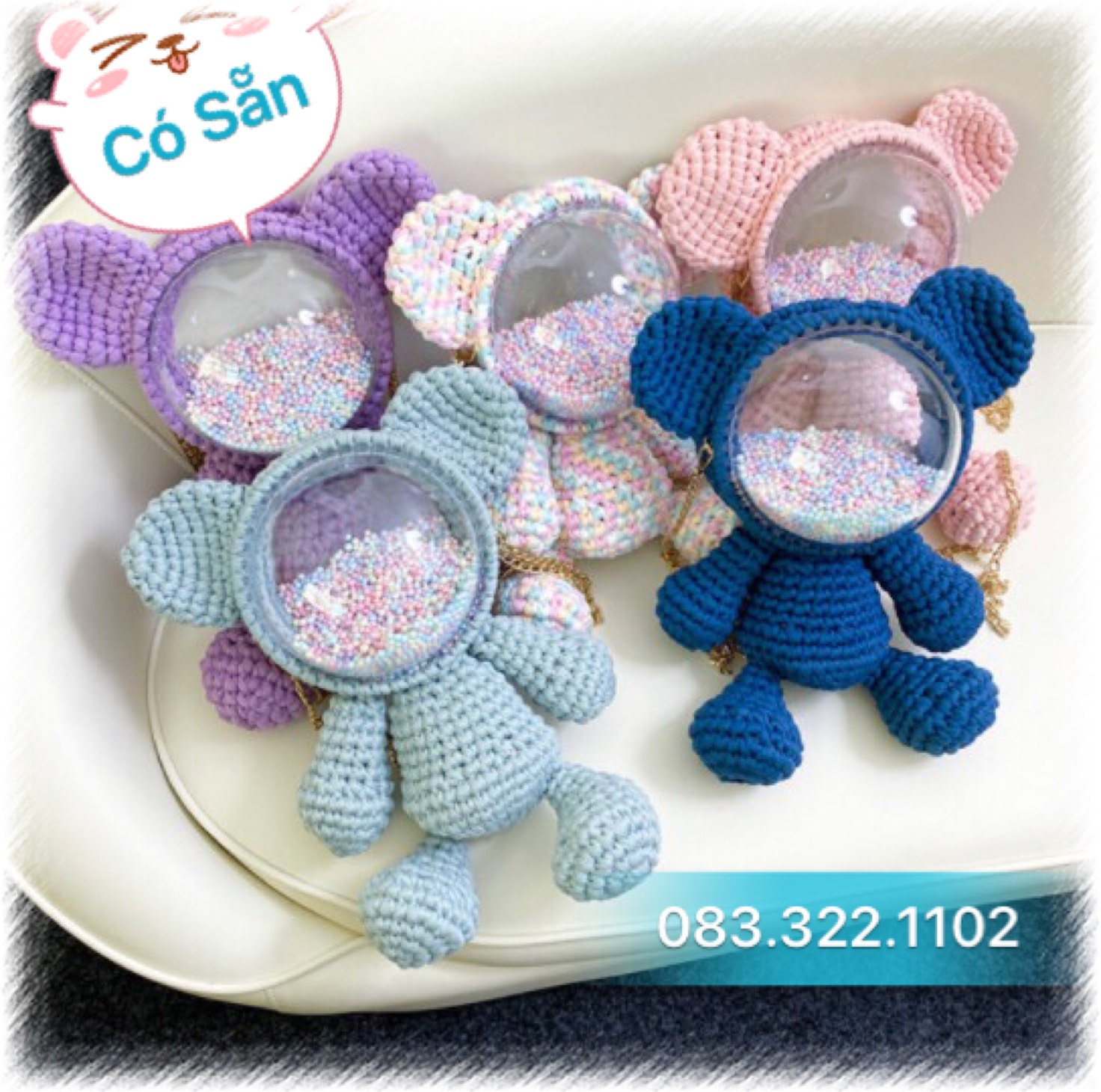 SET FULL NGUYÊN LIỆU ĐAN TÚI GẤU LEN SIÊU HOT Nhiều Mẫu (có ảnh thật nhiều mẫu)