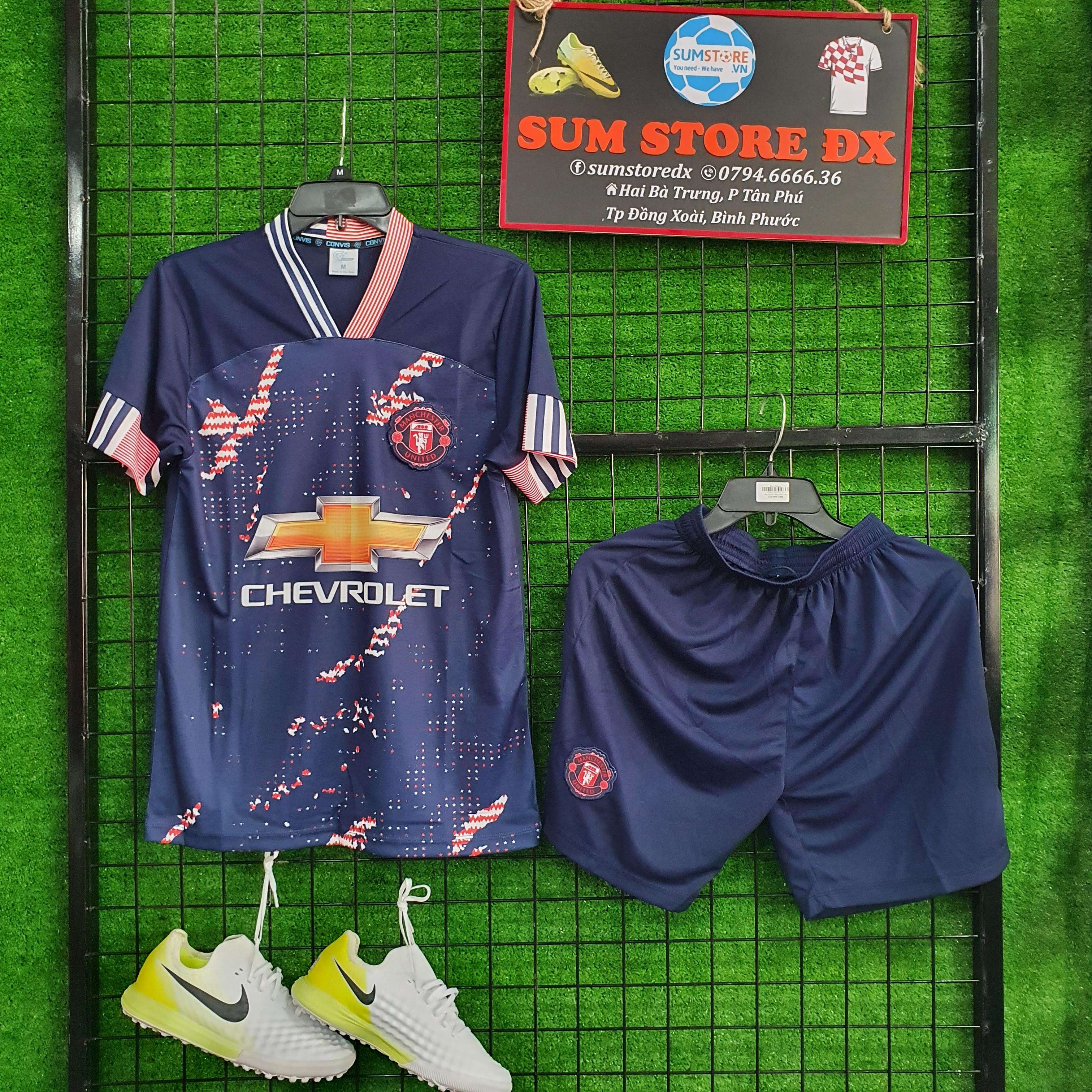 Áo Đấu Hot Man-c-tơ Unite Xanh đen mè-Quần Áo Đá Banh Mẫu Mới Giá Tốt