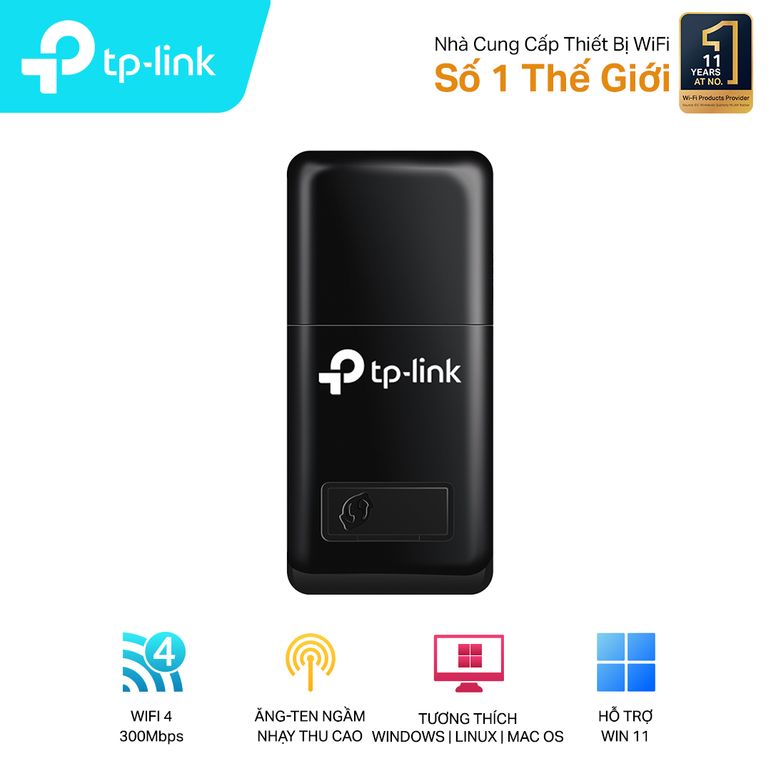 Bộ chuyển đổi wifi usb mini chuẩn n tốc độ 300mbps tp-link tl-wn823n