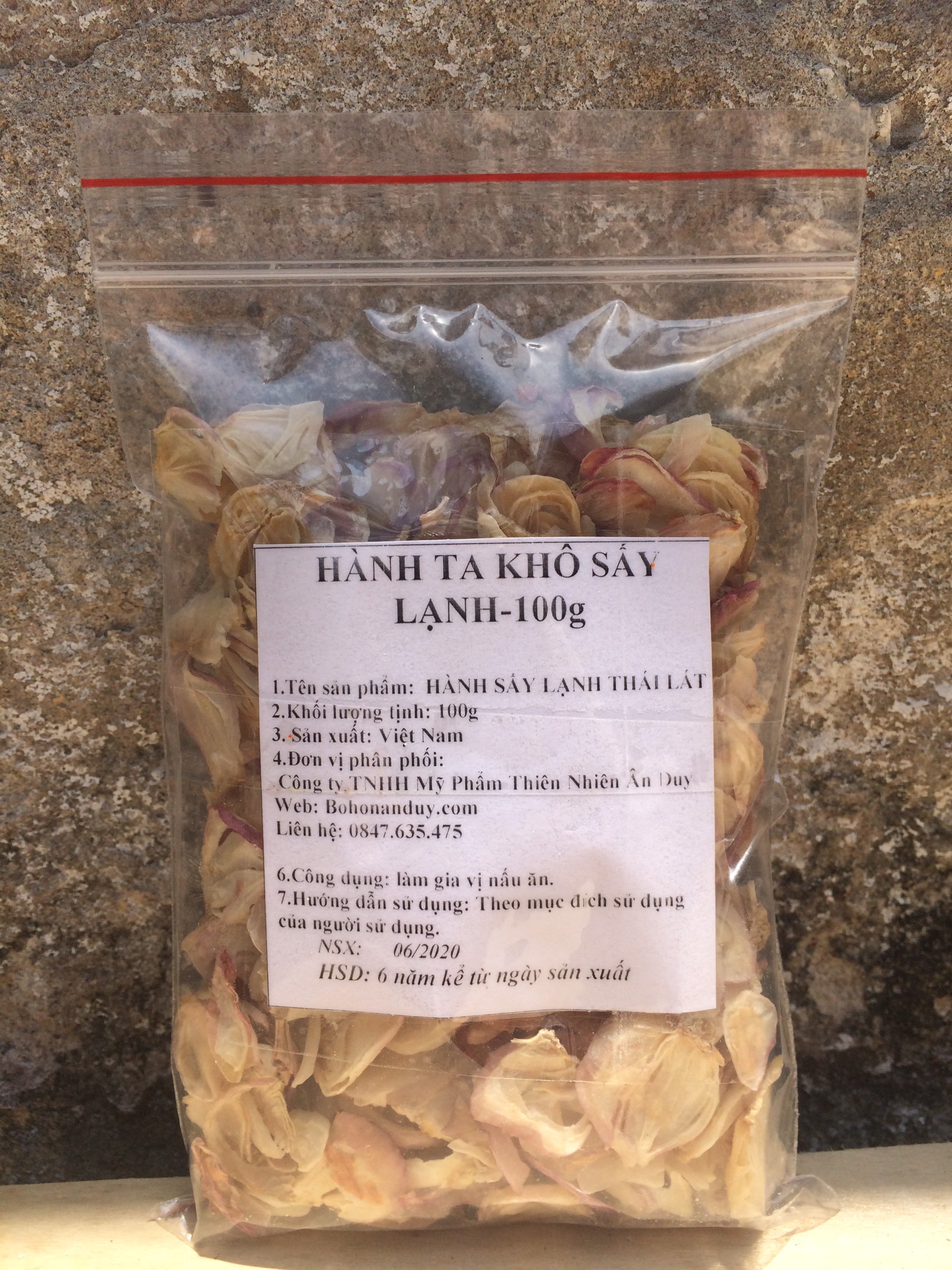 HÀNH TA KHÔ THÁI LÁT LOẠI I-100G